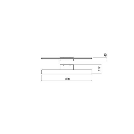 Redo 01-2504 - LED Koupelnové osvětlení zrcadla BARRIO LED/17,25W/230V 60 cm CRI 90 IP44 černá