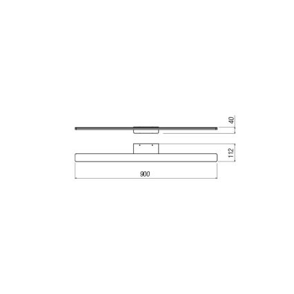 Redo 01-2507 - LED Koupelnové osvětlení zrcadla BARRIO LED/27,39W/230V 90 cm CRI 90 IP44 bílá