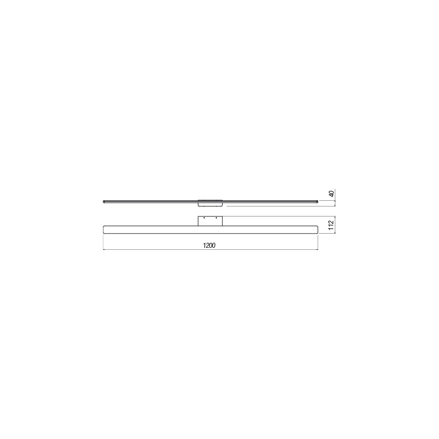Redo 01-2512 - LED Koupelnové osvětlení zrcadla BARRIO LED/34,32W/230V 120 cm CRI 90 IP44 černá