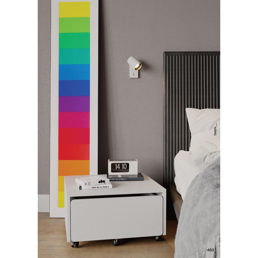 Redo 01-2548 - Nástěnné bodové svítidlo DELPHI 1xGU10/7W/230V bílá