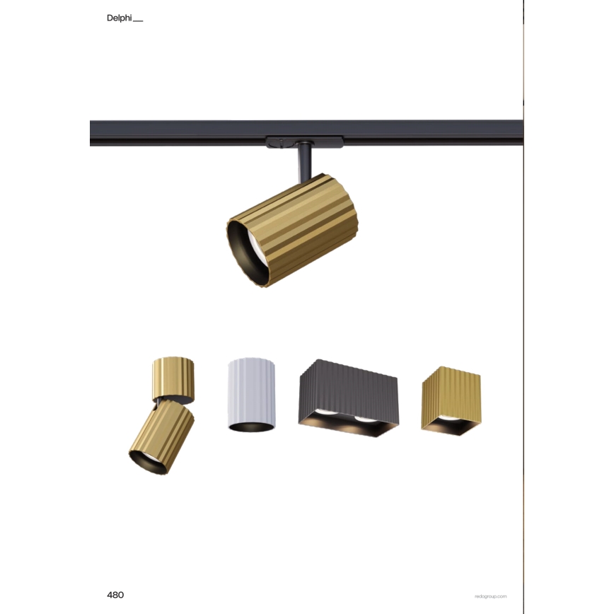 Redo 01-2554 - Bodové svítidlo DELPHI 1xGU10/7W/230V pr. 7 cm bílá