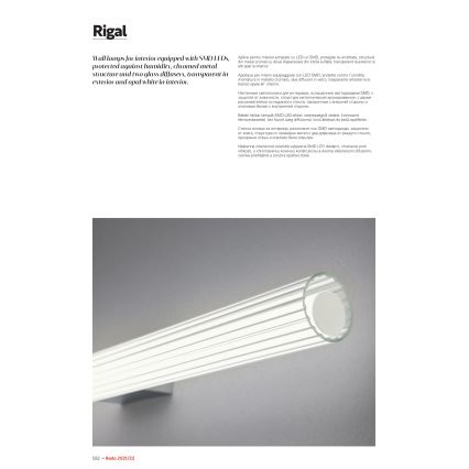 Redo 01-2591 - LED Koupelnové osvětlení zrcadla RIGAL LED/12W/230V 4000K 60 cm CRI 90 IP44 lesklý chrom/bílá