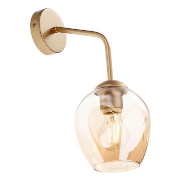 Redo 01-2617 - Nástěnná lampa PIERCE 1xE27/42W/230V zlatá/kouřová