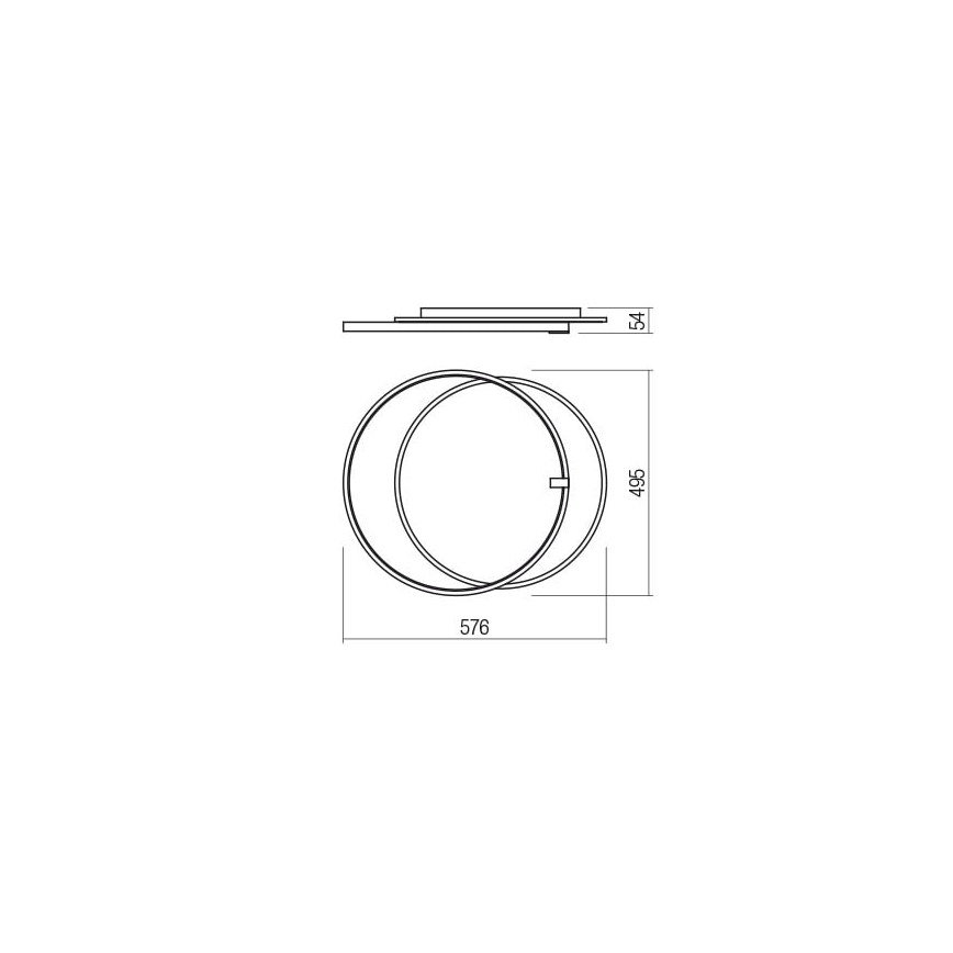 Redo 01-2660 - LED Stropní svítidlo ARP LED/45W/230V černá