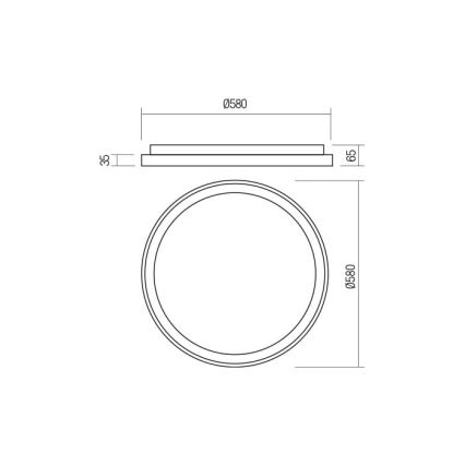 Redo 01-2670 - LED Stmívatelné stropní svítidlo ICONIC LED/50W/230V pr. 58 cm zlatá