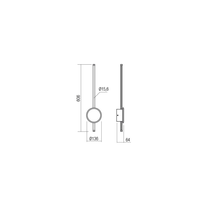 Redo 01-2700 - LED Nástěnné svítidlo DIAZ LED/18W/230V CRI 90 zlatá