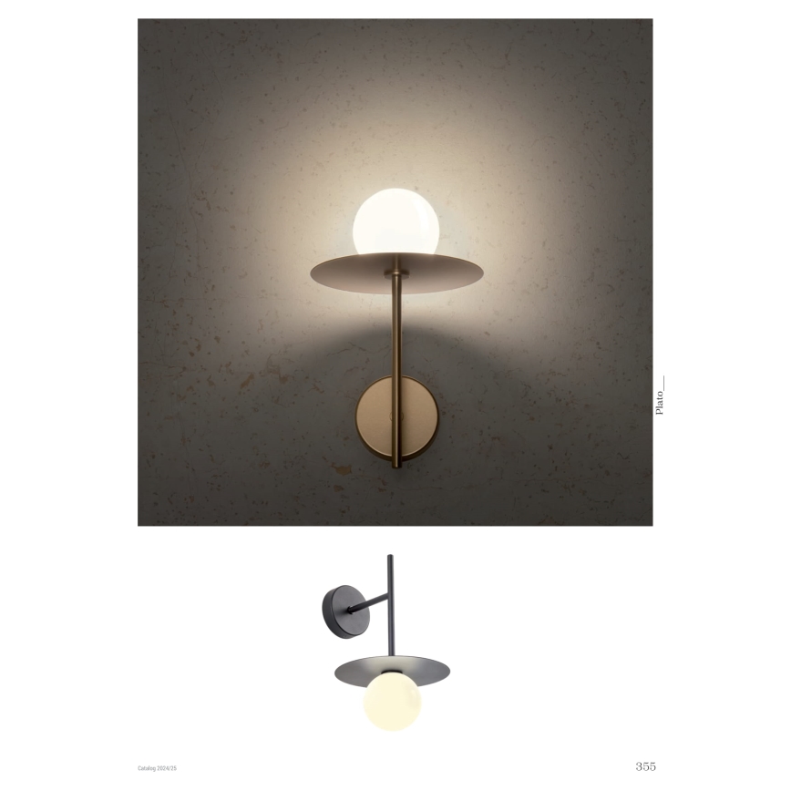 Redo 01-2726 - Nástěnná lampa PLATO 1xG9/10W/230V černá
