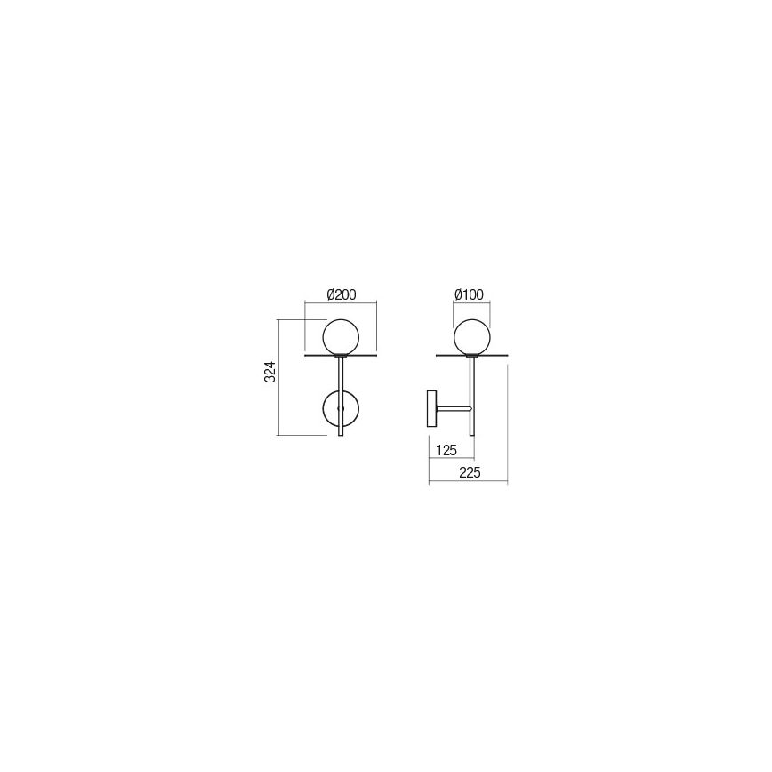 Redo 01-2726 - Nástěnná lampa PLATO 1xG9/10W/230V černá