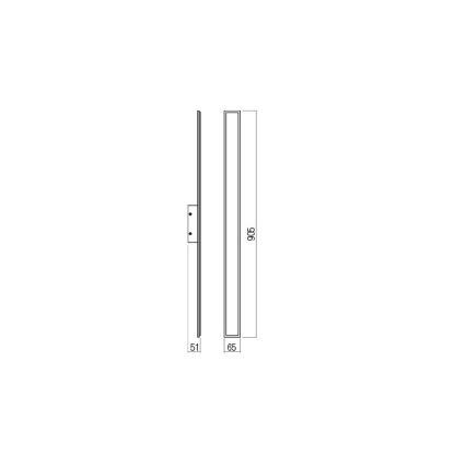 Redo 01-2769 - LED Nástěnné svítidlo WAPI LED/23W/230V 90,5 cm černá