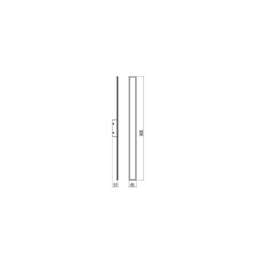 Redo 01-2769 - LED Nástěnné svítidlo WAPI LED/23W/230V 90,5 cm černá
