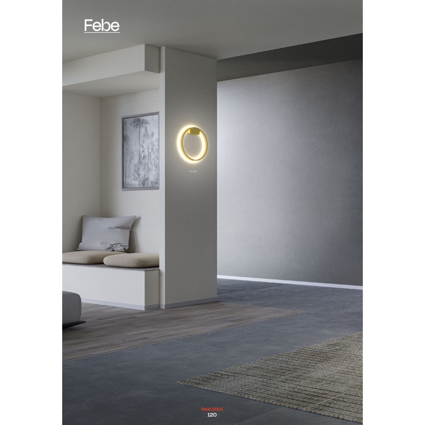 Redo 01-2817 - LED Stmívatelné nástěnné svítidlo FEBE LED/24W/230V zlatá