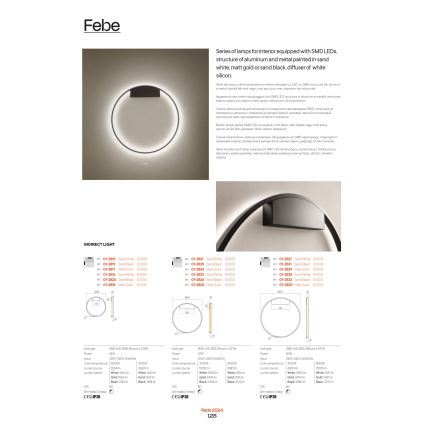 Redo 01-2817 - LED Stmívatelné nástěnné svítidlo FEBE LED/24W/230V zlatá