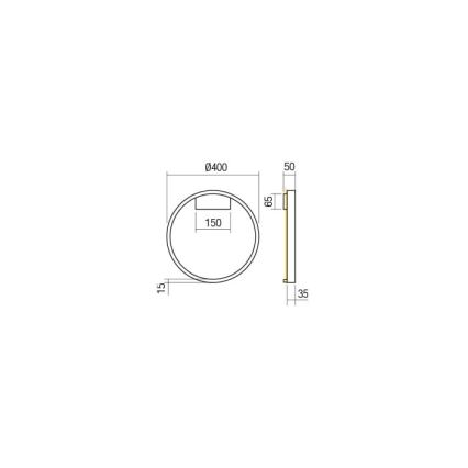 Redo 01-2817 - LED Stmívatelné nástěnné svítidlo FEBE LED/24W/230V zlatá
