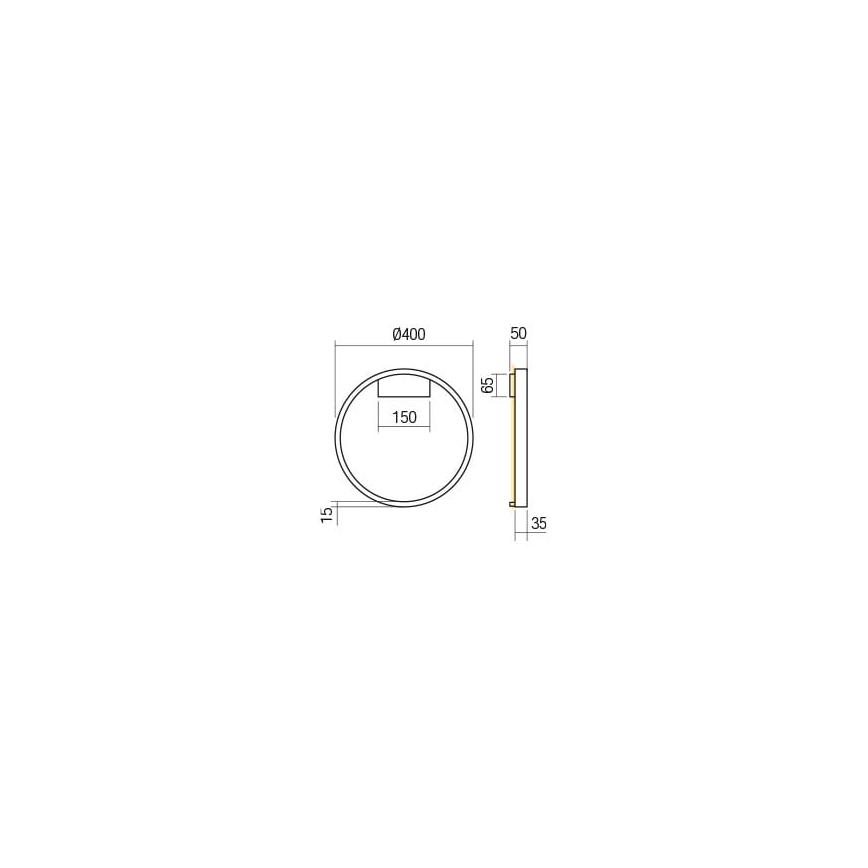 Redo 01-2817 - LED Stmívatelné nástěnné svítidlo FEBE LED/24W/230V zlatá