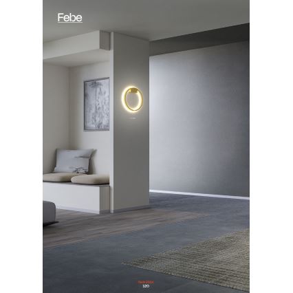 Redo 01-2819 - LED Stmívatelné nástěnné svítidlo FEBE LED/24W/230V černá