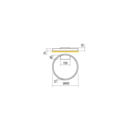 Redo 01-2835 - LED Stmívatelné nástěnné svítidlo FEBE LED/24W/230V zlatá