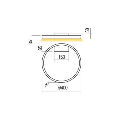 Redo 01-2837 - LED Stmívatelné nástěnné svítidlo FEBE LED/24W/230V černá