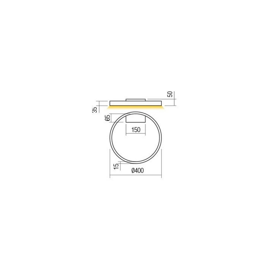 Redo 01-2837 - LED Stmívatelné nástěnné svítidlo FEBE LED/24W/230V černá