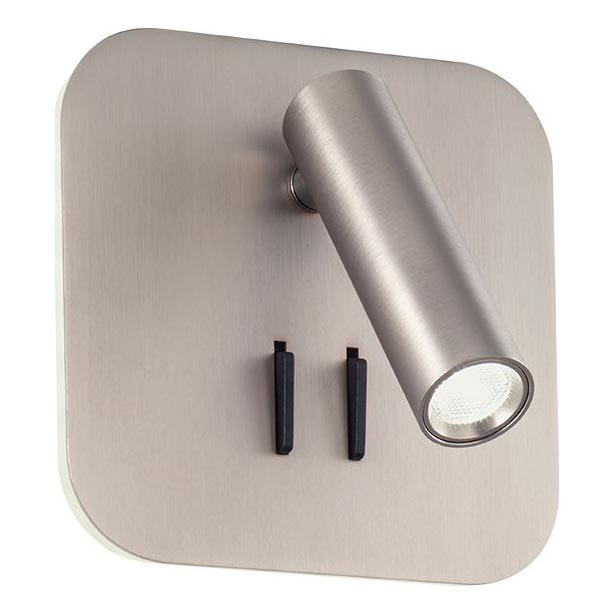 Redo 01-2978 - LED Nástěnné svítidlo QUDA LED/6W/230V + LED/3W 3000K CRI 90 USB matný chrom