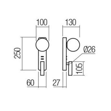 Redo 01-2991 - LED Nástěnné svítidlo OASIS LED/3W/230V + 1xG9/10W USB CRI 90 bílá