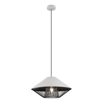 Redo 01-3004 - Lustr na lanku GRILL 1xE27/42W/230V pr. 39,6 cm černá/bílá