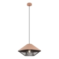 Redo 01-3005 - Lustr na lanku GRILL 1xE27/42W/230V pr. 39,6 cm černá/hnědá