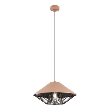 Redo 01-3005 - Lustr na lanku GRILL 1xE27/42W/230V pr. 39,6 cm černá/hnědá