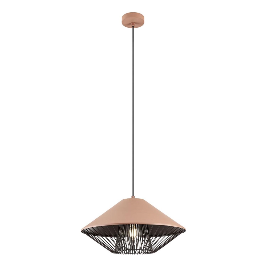 Redo 01-3005 - Lustr na lanku GRILL 1xE27/42W/230V pr. 39,6 cm černá/hnědá