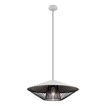 Redo 01-3008 - Lustr na lanku GRILL 1xE27/42W/230V pr. 49,5 cm černá/bílá