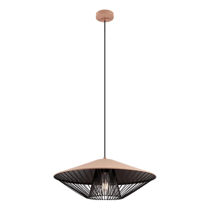 Redo 01-3009 - Lustr na lanku GRILL 1xE27/42W/230V pr. 49,5 cm černá/hnědá