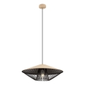 Redo 01-3011 - Lustr na lanku GRILL 1xE27/42W/230V pr. 49,5 cm černá/béžová