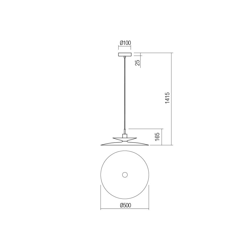 Redo 01-3048 - Lustr na lanku GUNNAR 1xE27/42W/230V pr. 50 cm bílá