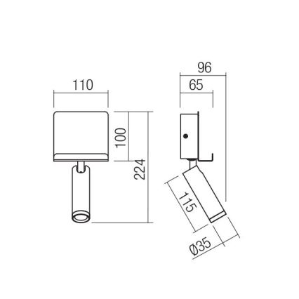 Redo 01-3083 - LED Nástěnné bodové svítidlo PANEL LED/3,5W/230V USB bílá