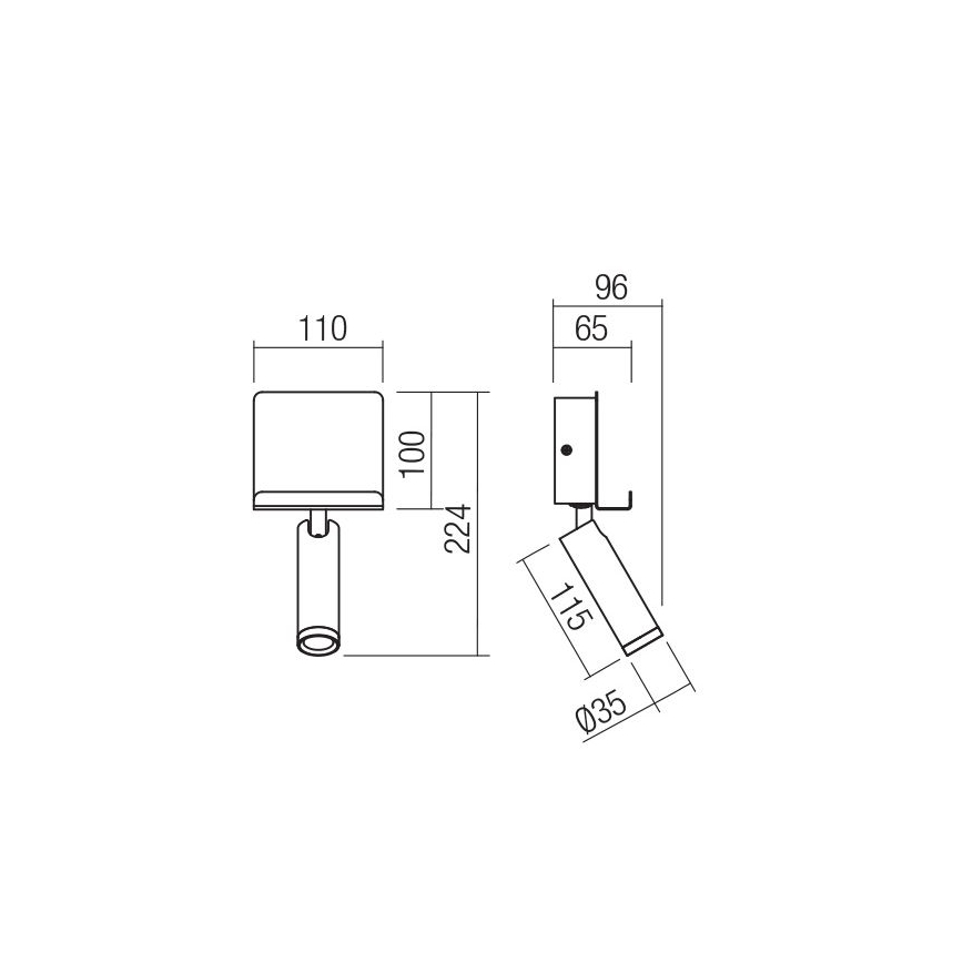 Redo 01-3083 - LED Nástěnné bodové svítidlo PANEL LED/3,5W/230V USB bílá