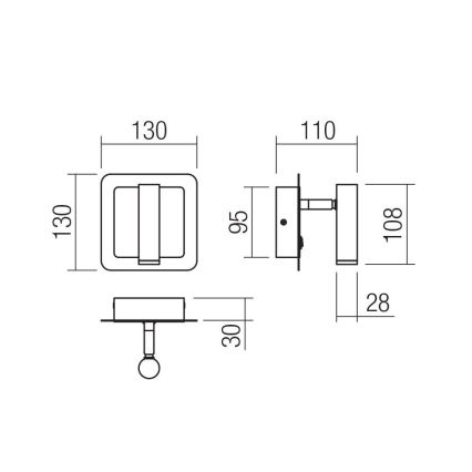 Redo 01-3091 - LED Nástěnné bodové svítidlo CLOSER LED/6W/230V bílá