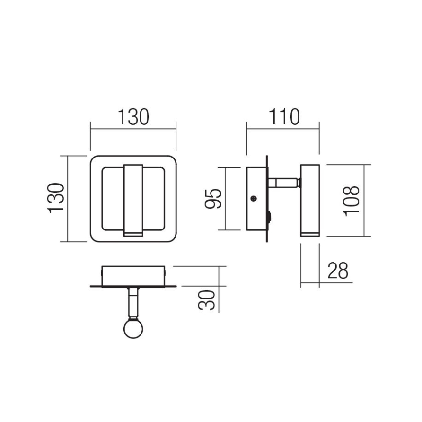 Redo 01-3091 - LED Nástěnné bodové svítidlo CLOSER LED/6W/230V bílá