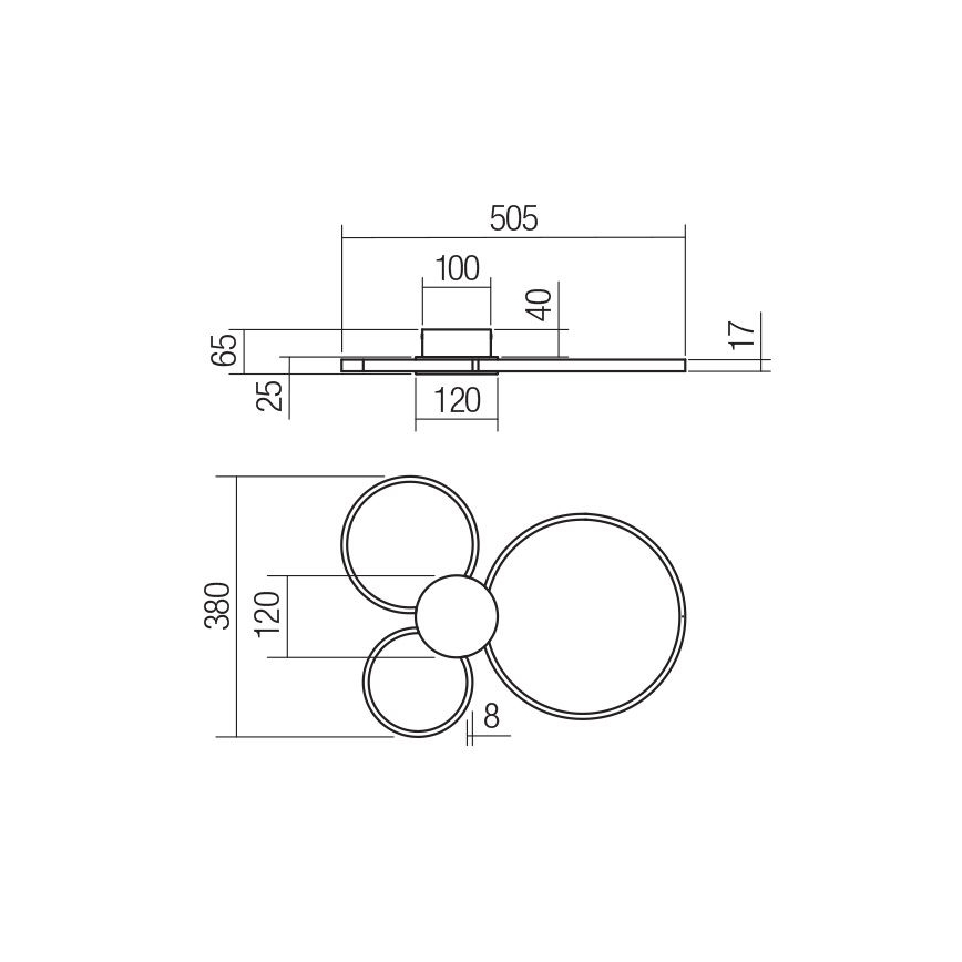 Redo 01-3105 - LED Stropní svítidlo ATOM LED/20W/230V