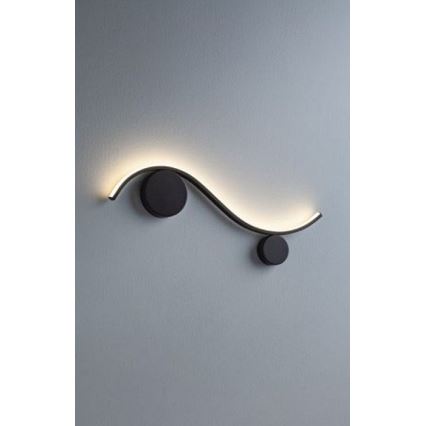 Redo 01-3110 - LED Nástěnné svítidlo WAVE LED/9W/230V černá
