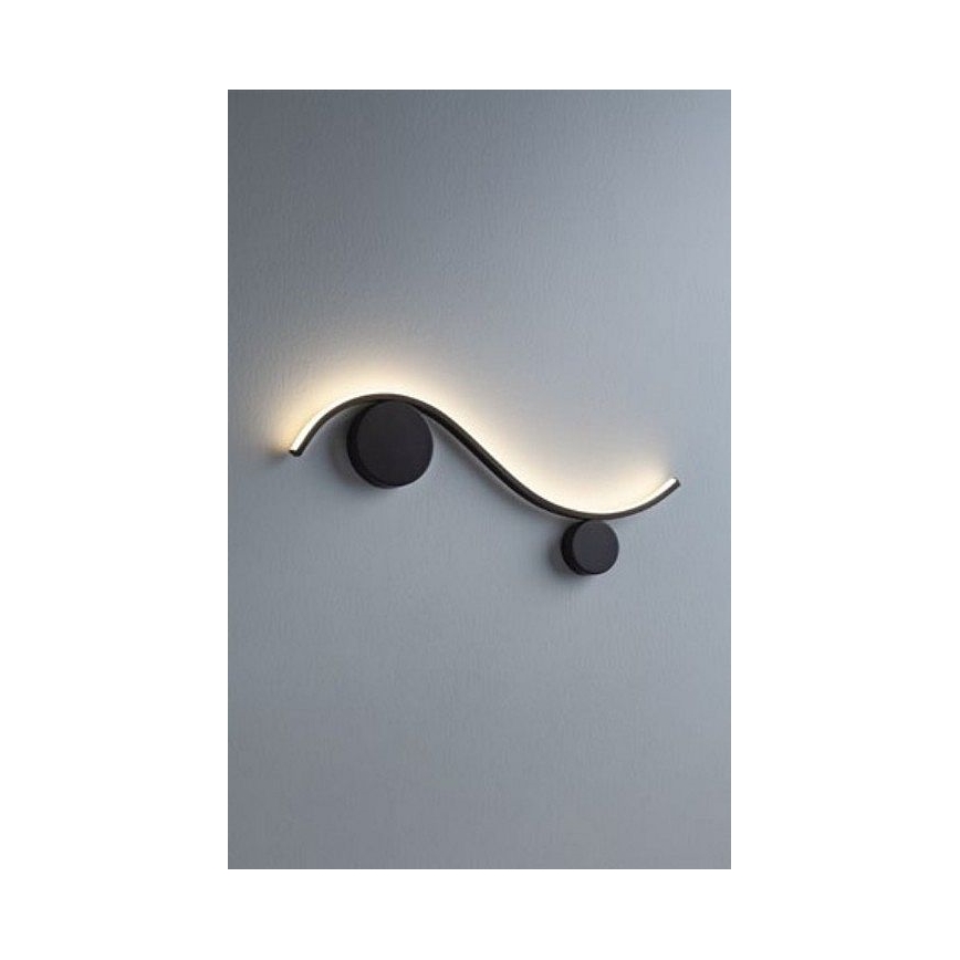 Redo 01-3110 - LED Nástěnné svítidlo WAVE LED/9W/230V černá