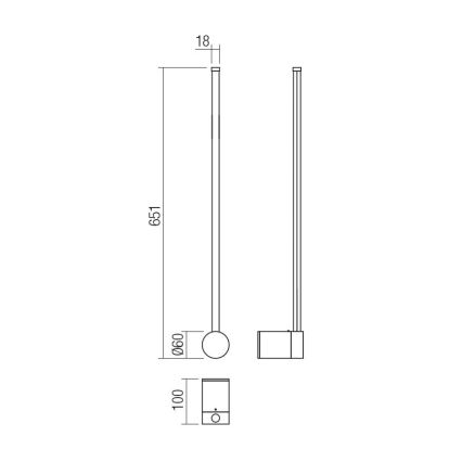 Redo 01-3120 - LED Nástěnné svítidlo TABOO LED/9W/230V bílá