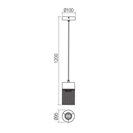 Redo 01-3141 - Lustr na lanku STEM 1xE27/42W/230V