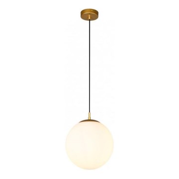 Redo 01-3153 - Lustr na lanku BOWLING 1xE27/42W/230V zlatá