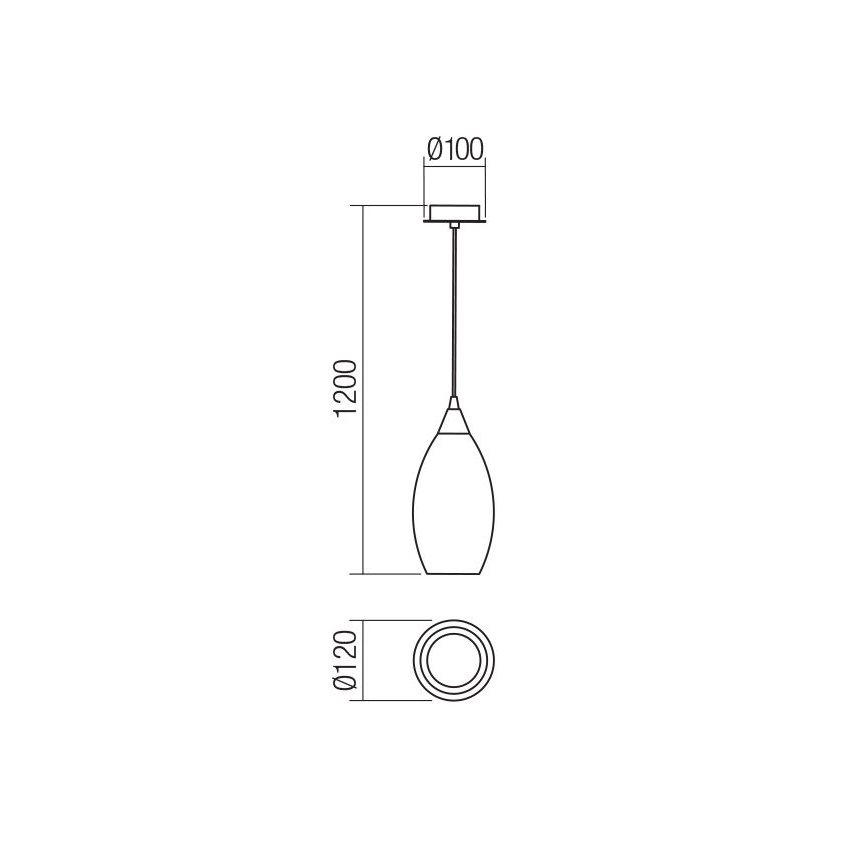 Redo 01-3189 - Lustr na lanku TANNER 1xE14/28W/230V pr. 12 cm