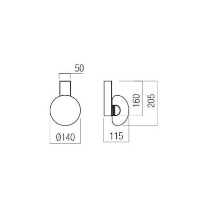 Redo 01-3239 - LED Nástěnné svítidlo SINCLAIR LED/6,5W/230V CRI 93 IP21 zlatá