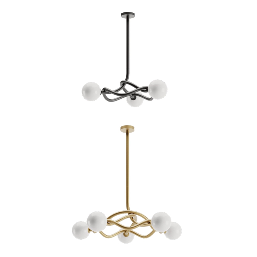 Redo 01-3257 - Lustr na tyči CONFUSIO 3xE14/28W/230V pr. 76 cm černá