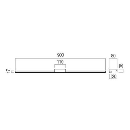 Redo 01-3271 - LED Koupelnové osvětlení zrcadla ASTON LED/18W/230V 3000/4000K CRI 90 IP44 bílá
