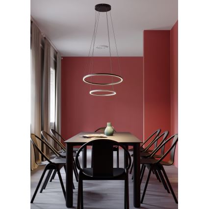 Redo 01-3343 - LED Stmívatelný lustr na lanku LEO LED/115W/230V 3000/4000K CRI 90 černá