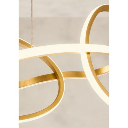 Redo 01-3389 - LED Stmívatelný lustr na lanku BIAS LED/90W/230V 3000/4500/6500K CRI 90 zlatá