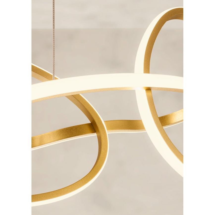 Redo 01-3389 - LED Stmívatelný lustr na lanku BIAS LED/90W/230V 3000/4500/6500K CRI 90 zlatá