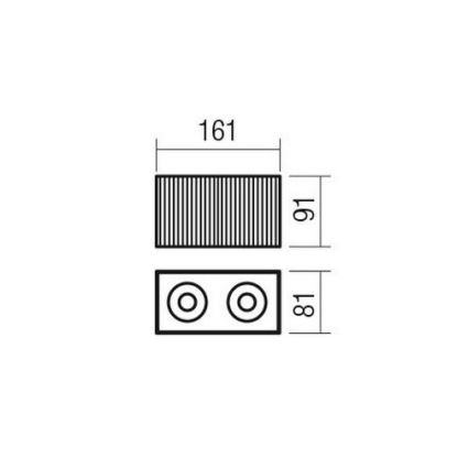 Redo 01-3410 - Bodové svítidlo DELPHI 2xGU10/7W/230V 16,1x8,1 cm bílá
